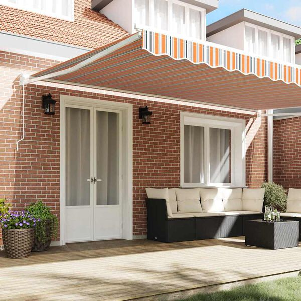 vidaXL Сенник Многоцветен 500 &times; 300 cm Полиестер и метал