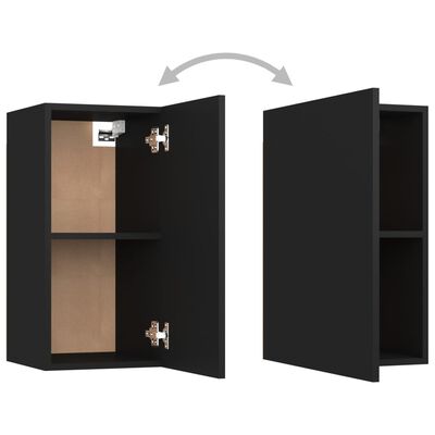 vidaXL ТВ шкафове, 2 бр, черни, 30,5x30x60 см, ПДЧ