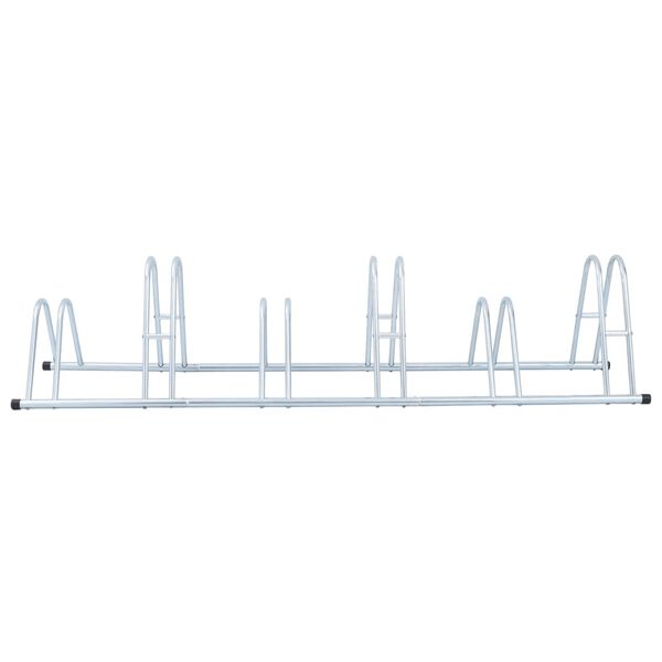 vidaXL Стойка за 6 велосипеда подова свободностоящ поцинкована стомана
