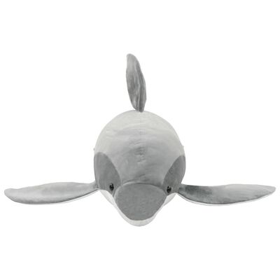 vidaXL Плюшена играчка делфин, сива