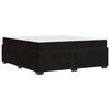 vidaXL Рамка за легло с матрак Черно 180 x 200 cm текстил