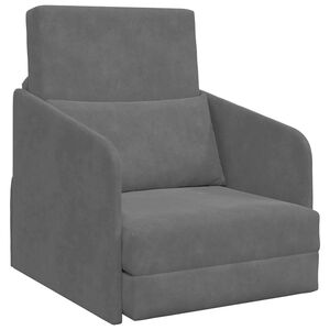 vidaXL Диван легло Тъмен сив 65 x 80 x 83 см Кадифе