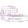 vidaXL Леглова рамка с тапицирана гръбна част Таупе 160 x 200 cm