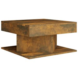vidaXL Маса за кафе, опушен дъб, 57x57x30 см, инженерно дърво