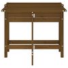 vidaXL Градинска кашпа със сгъваем плот, меденокафява, масивен бор