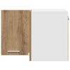 vidaXL Висящ шкаф Занаятчийски дъб и бяло 57 x 57 x 40 см