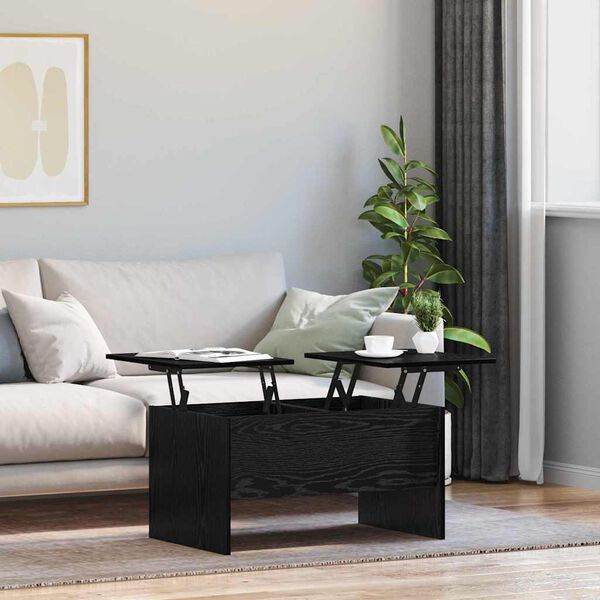 vidaXL Масичка за кафе Черния дъб 102 x 50,5 x 46,5 см Инженерно дърво