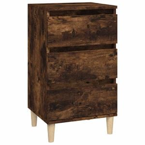 vidaXL Нощно шкафче, опушен дъб, 40x35x70 см, инженерно дърво