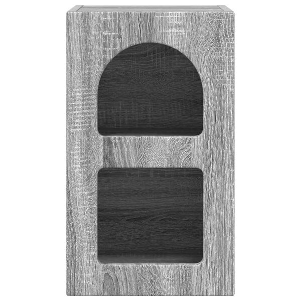 vidaXL Нощно шкафче Сив Сонома 29,5 x 33,5 x 50 см Инженерно дърво