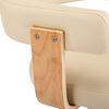 vidaXL Бар табуретки, 2 бр, кремави, огънато дърво и изкуствена кожа