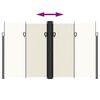 vidaXL Прибираща се странична тента, кремава, 200х600 см