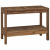 vidaXL Маса за баня Натурално 60 x 30 x 45 cm Солидно тиково дърво