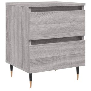vidaXL Нощно шкафче сив сонома 40x35x50 см инженерно дърво