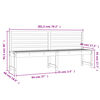 vidaXL Градинска пейка, черна, 201,5 см, борово дърво масив