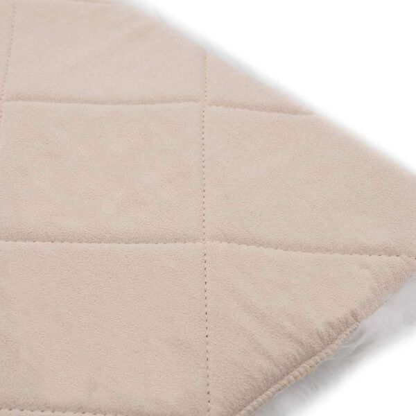 vidaXL Подложки за столове, 2 бр, бели, 40x40 см, естествена овча кожа