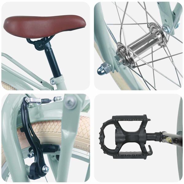 vidaXL Детски Велосипед 18 инча за 5-7 години Светло зелено