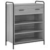 vidaXL Шкаф за обувки 76 x 36,5 x 93 см Инженерна дървесина Сив Сонома