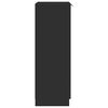 vidaXL Шкаф за обувки, черен, 59x35x100 см, инженерно дърво