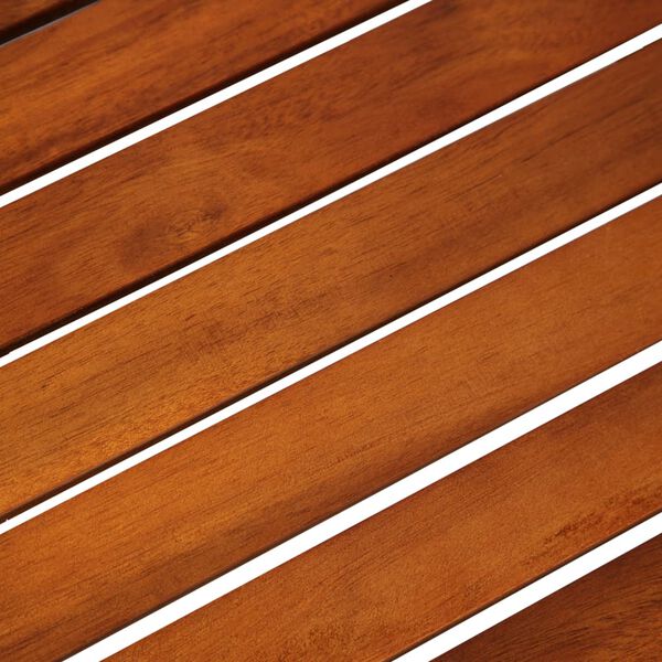 vidaXL Бистро комплект, 3 части, черен полиратан и акациево дърво