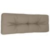 vidaXL Палетна възглавница, таупе, 120x40x12 см, текстил