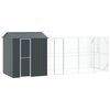 vidaXL Клетка за птици със съхранение Антрацит 621 x 208 x 247 см