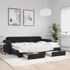 vidaXL Канапе с изтеглящо легло и чекмеджета черно 80x200 см кадифе