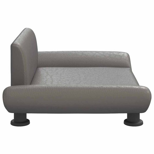 vidaXL Кучешко легло, сиво, 70x45x28 см, изкуствена кожа