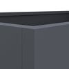 vidaXL Кашпа, антрацит, 62x47x46 см, стомана
