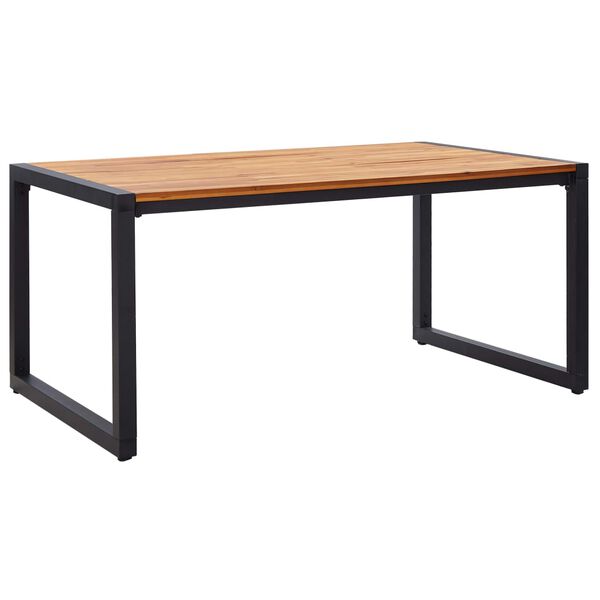 vidaXL Градински трапезен комплект, 5 части, черен