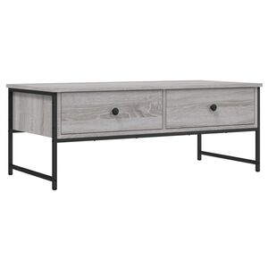 vidaXL Кафе маса, сив сонома, 101x49x39,5 см, инженерно дърво