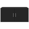 vidaXL Стенен шкаф, черен, 80x42,5x40 см, инженерно дърво