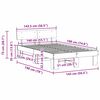 vidaXL Рамка за легло с таблото Кафяво с восъчно покритие 140 x 190 cm