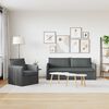 vidaXL Комплект дивани 2 pcs Тъмен сив 196 x 82 x 85 см текстил