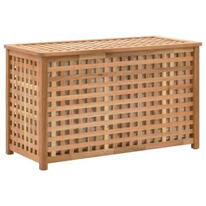 vidaXL Кош за пране, 77,5x37,5x46,5 см, орехова дървесина масив