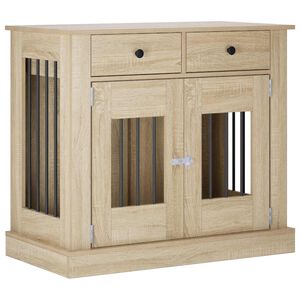 vidaXL Мебели за кучешка клетка Дъб сонома 90 x 47,5 x 80 см