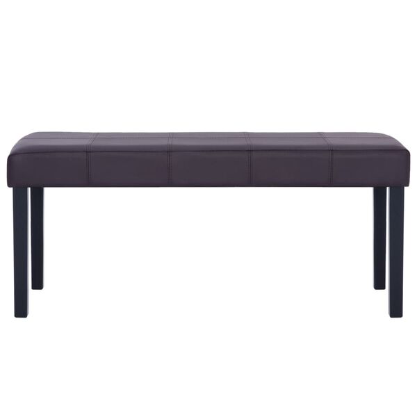 vidaXL Пейка, 106 см, кафява, изкуствена кожа