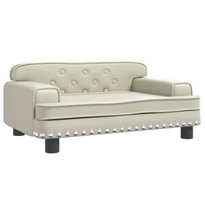 vidaXL Детски диван кремав 70x45x30 см изкуствена кожа