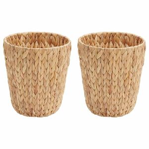 vidaXL Кофи за хартия 2 бр. Воден хиацинт 26 x 26 x 29 см Натурално
