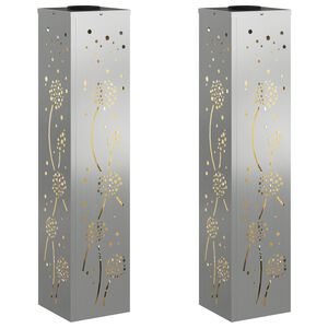 vidaXL Соларна LED светлина за пътека 2 бр. Топло бяло 18 x 18 x 80 см