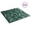 vidaXL Стенни панели 12 pcs Аметист Зелен 50 x 50 cm XPS Пяна