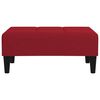 vidaXL 2-местно канапе 2 възглавници и табуретка виненочервено кадифе