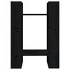 vidaXL Библиотека/разделител за стая, черна, 41x35x57 см, бор масив