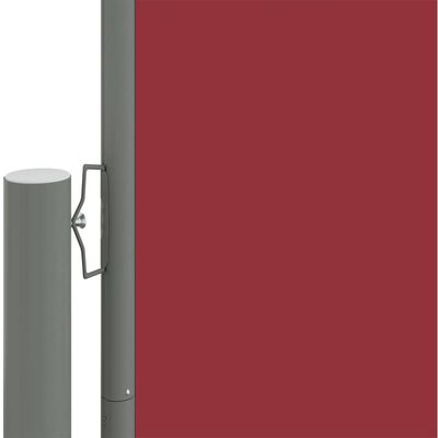 vidaXL Прибираща се странична тента, червена, 140x1000 см