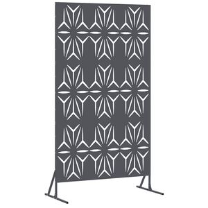 vidaXL Екран за уединение 100 x 50 x 180 см Стомана Антрацит