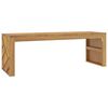 vidaXL Холна маса 110x35x38 см, масивно тиково дърво