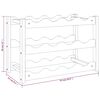 vidaXL Стойка за вино за 12 бутилки, масивна орехова дървесина