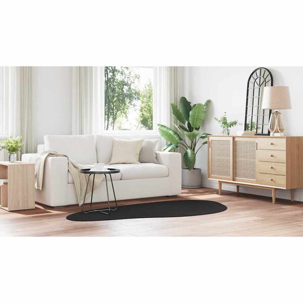 vidaXL Килим HUARTE Черно 100 x 200 cm Полиестер