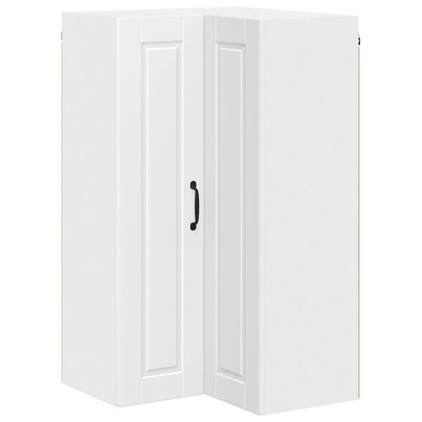 vidaXL Кухненски шкаф с рафт Бяло 57 x 57 x 100 см Инженерно дърво