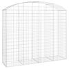 vidaXL Дъговидна габионна кошница 200x50x160/180 см поцинковано желязо