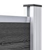 vidaXL Комплект оградни панели, WPC, 353x146 см, черен